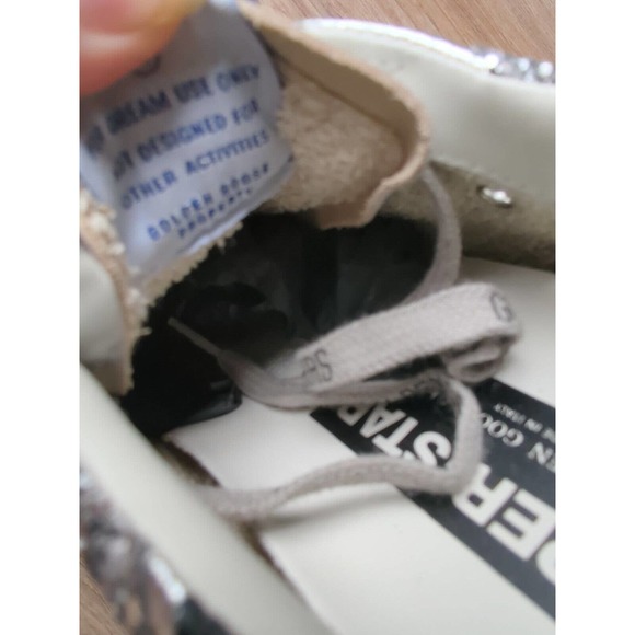 Golden Goose Super Star Silver Glitter Sneakers Womens EU 38 - Picture 15 of 16